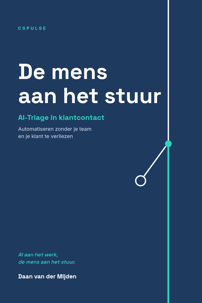 Omslag van De mens aan het stuur — AI-Triage in klantcontact